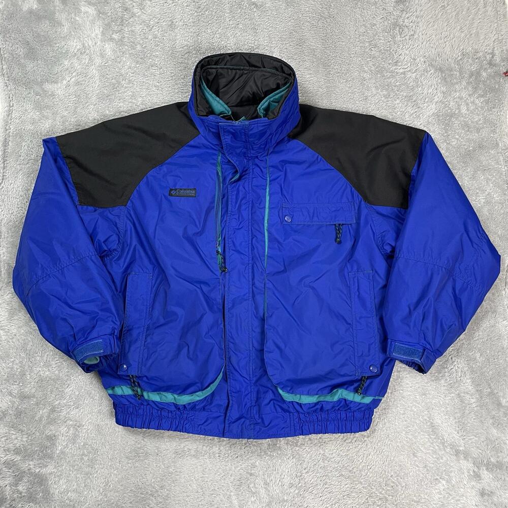 Vintage Columbia Powder Keg Jacket Mens XL Blue 3-in-1 Ski Coat Interchange 90s
